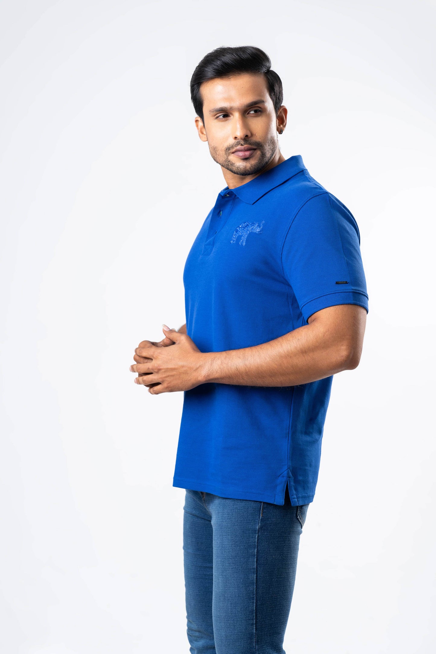 Ceylon Elephant Men's Regular Fit Polo - Blue