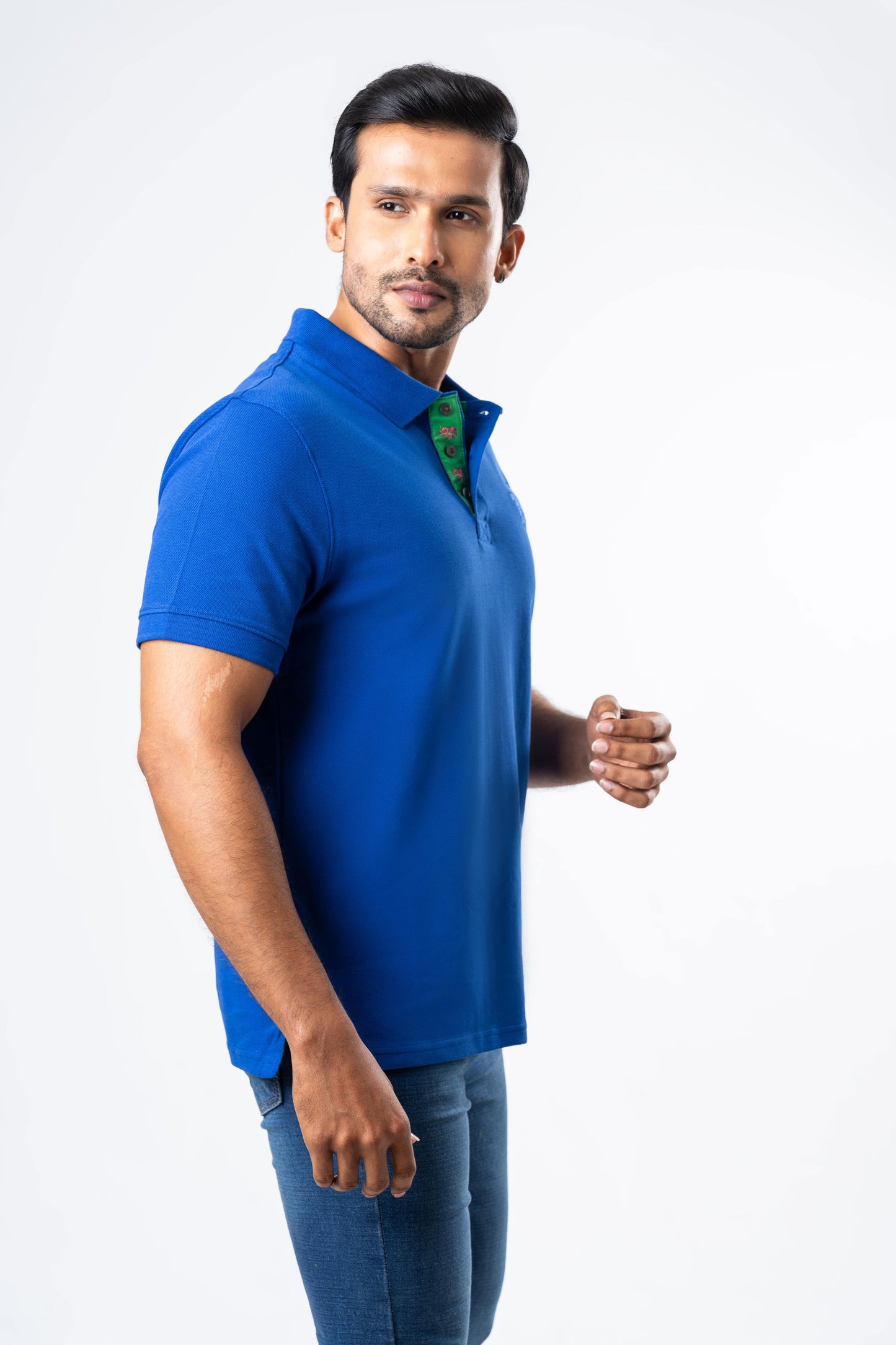 Ceylon Elephant Men's Regular Fit Polo - Blue