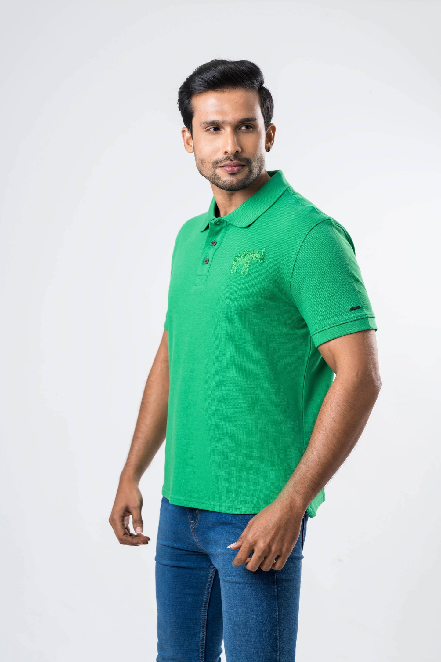 Ceylon Elephant Men's Regular Fit Polo - Green