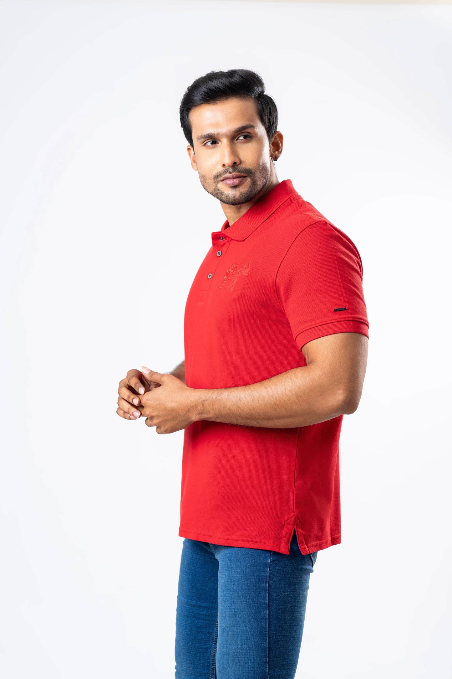 Ceylon Elephant Men's Regular Fit Polo - Red