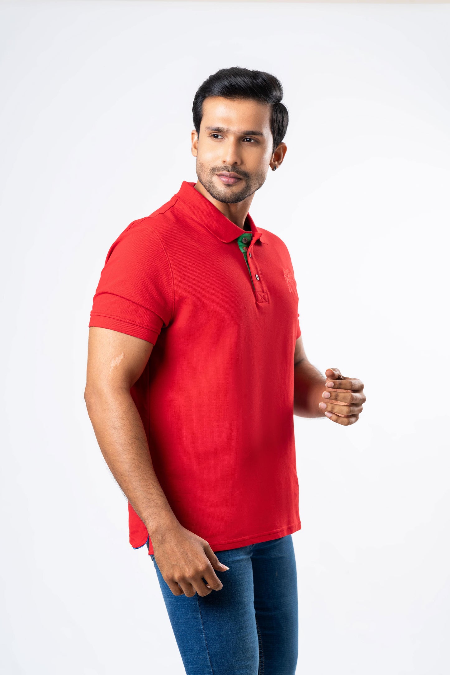 Ceylon Elephant Men's Regular Fit Polo - Red