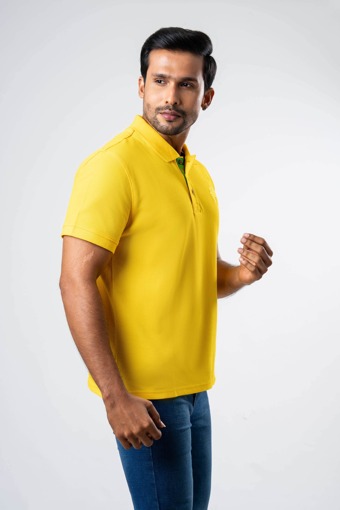 Ceylon Elephant Men's Regular Fit Polo - Yellow
