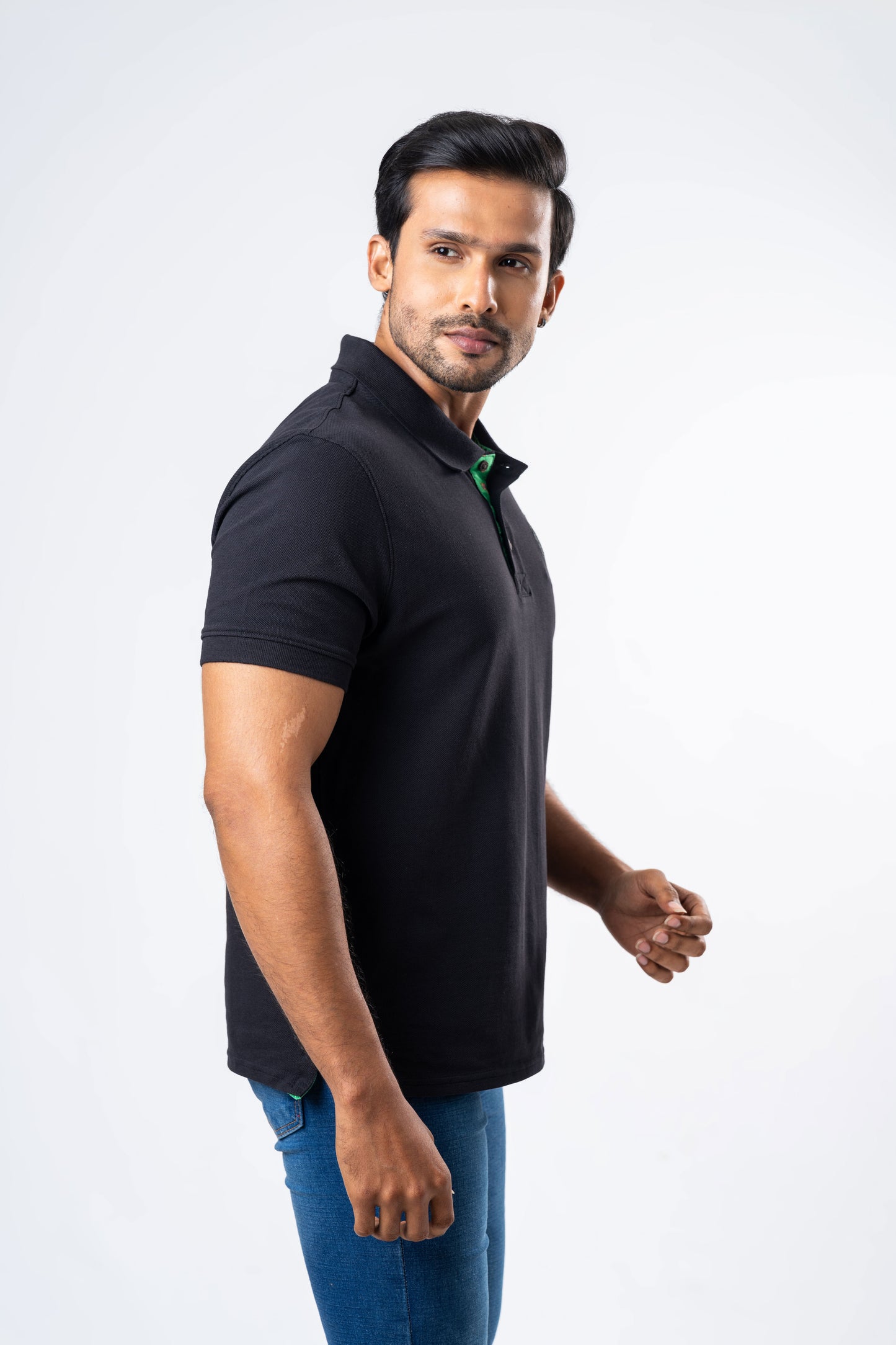 Ceylon Elephant Men's Regular Fit Polo - Black