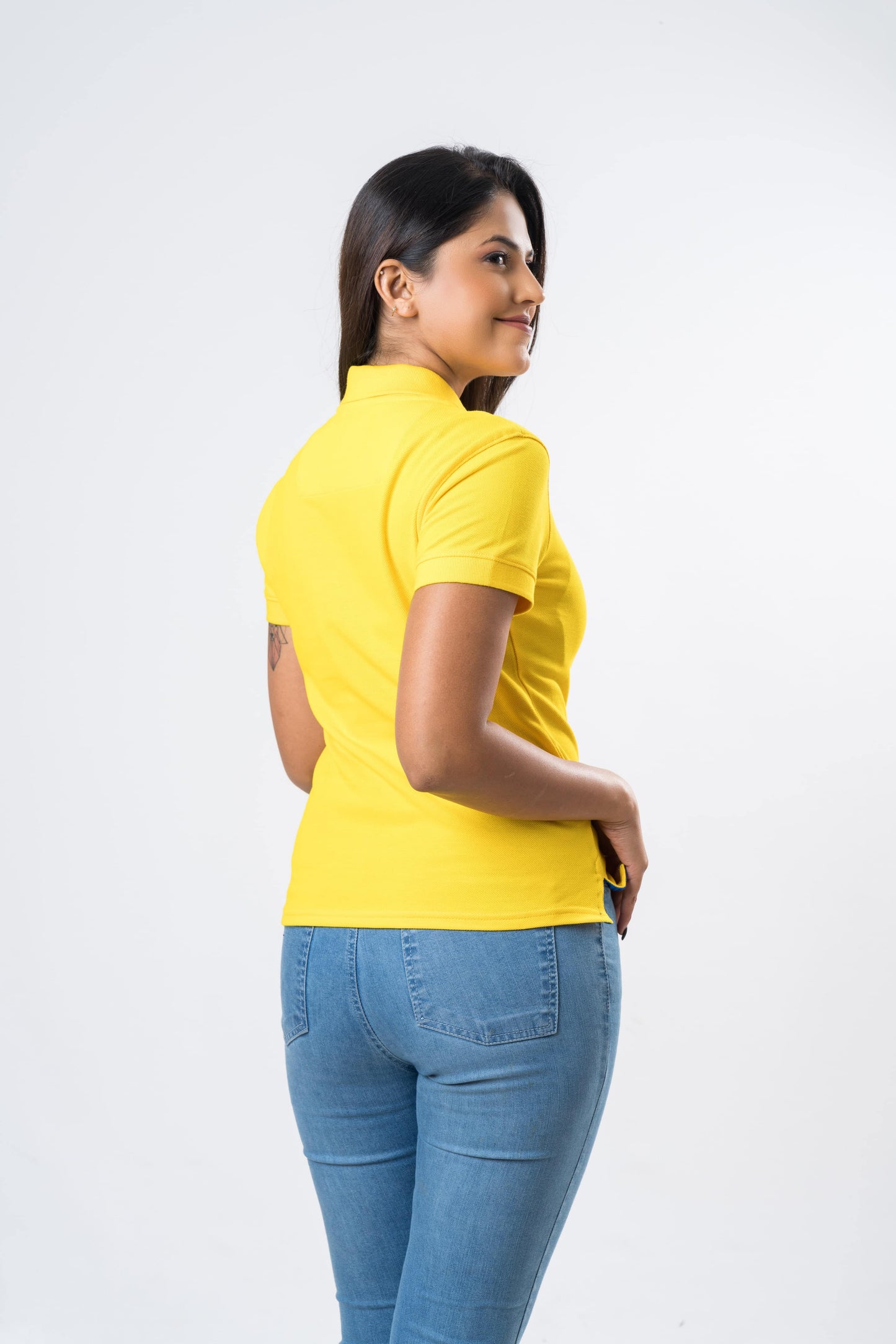Ceylon Elephant Women's Polo - Yellow