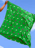 Silk Scarf  Ceylon Elephant All Over Printed - Green - 85cmX85cm