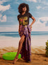 Purple Yellow Tropical - Beach Wrap