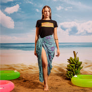 Blue Teal Tropical - Beach Wrap