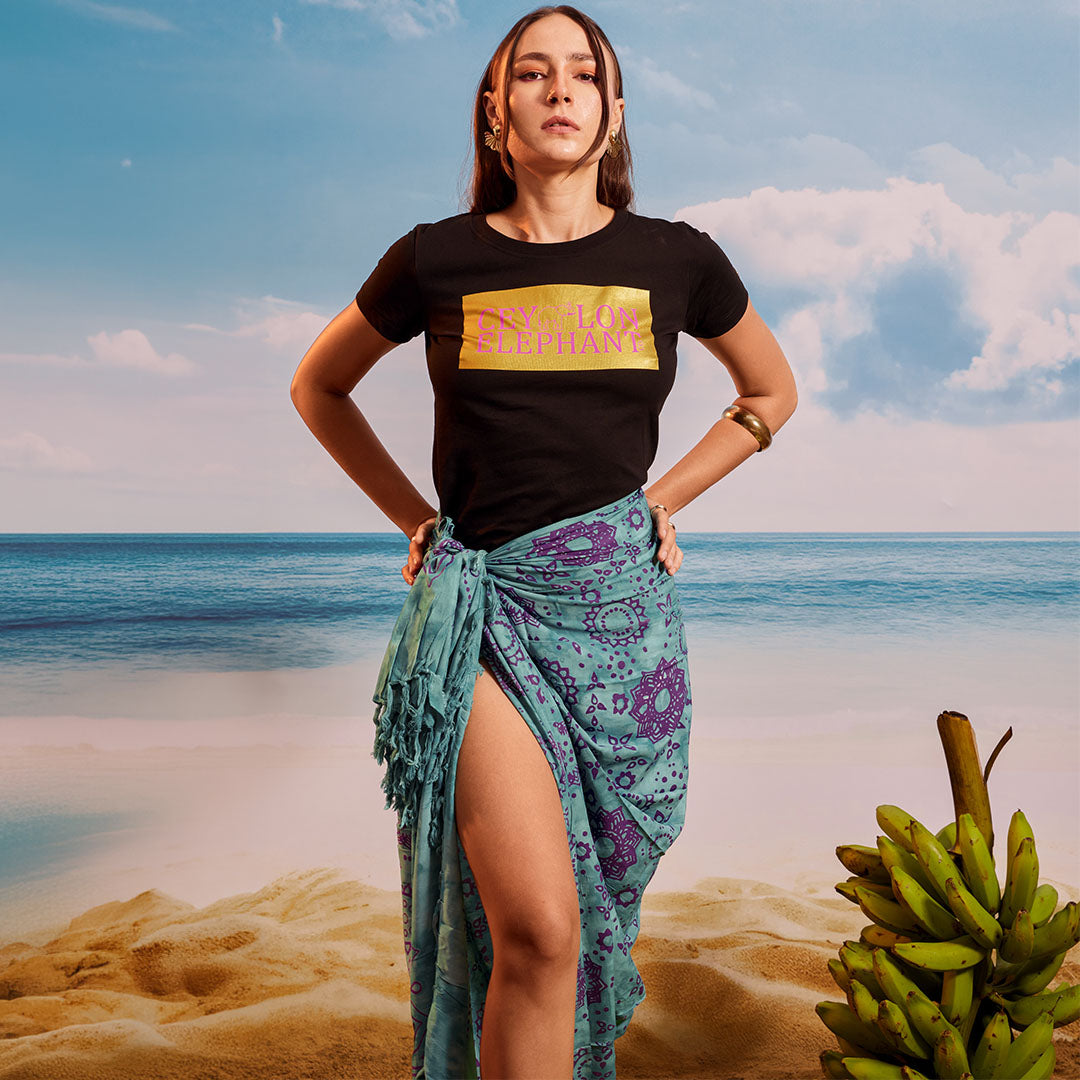 Blue Teal Tropical - Beach Wrap