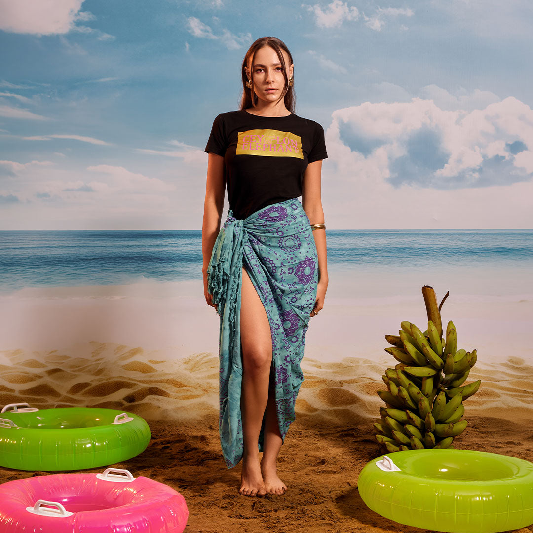 Blue Teal Tropical - Beach Wrap