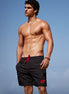 Beach Short Black with Single Colour Elephant Embroidery