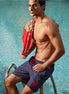Beach Short Navy Blue with Single Colour Elephant Embroidery