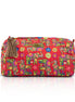 Ceylon Elephant Red Linen Pintuk Medium Wellness Bag
