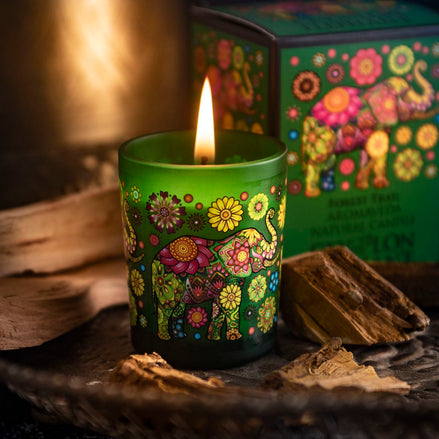 Ceylon Elephant - Forest Trail - Aromaveda Natural Candle - 50g
