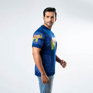 Men's Multitude Printed Crew Neck - Navy