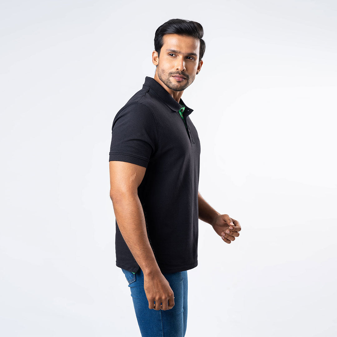 Men's Regular Fit Polo - Black