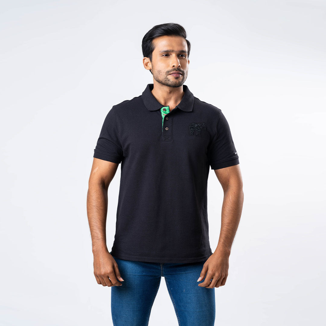 Men's Regular Fit Polo - Black
