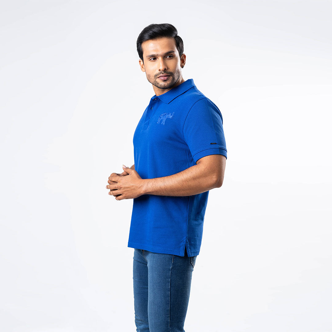 Men's Regular Fit Polo - Blue