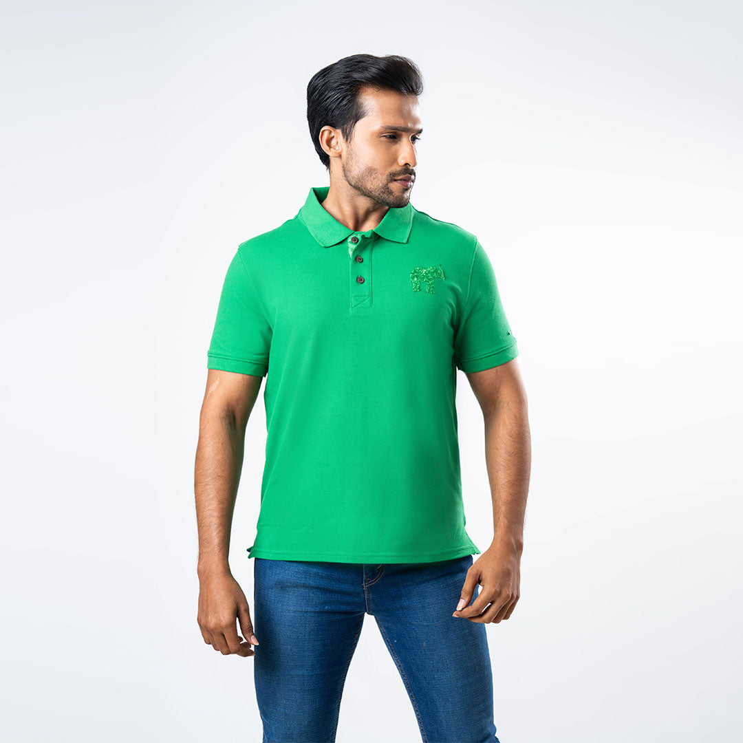 Men's Regular Fit Polo - Green