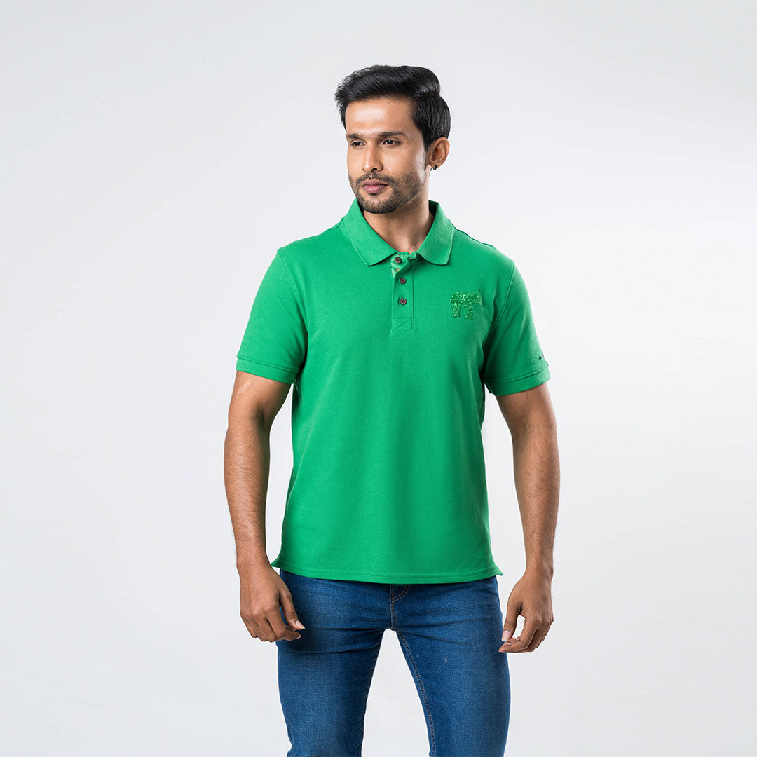 Men's Regular Fit Polo - Green