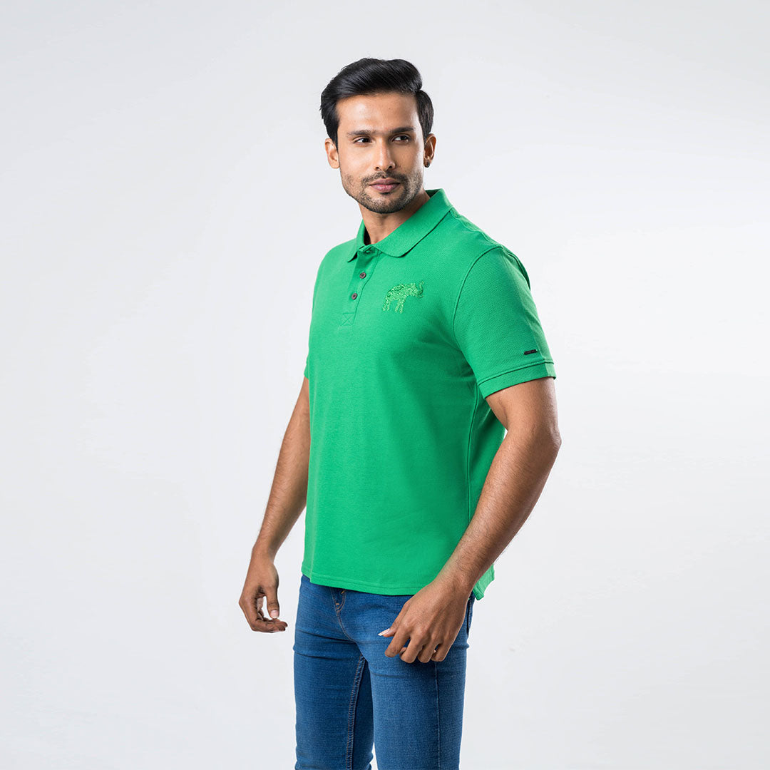 Men's Regular Fit Polo - Green