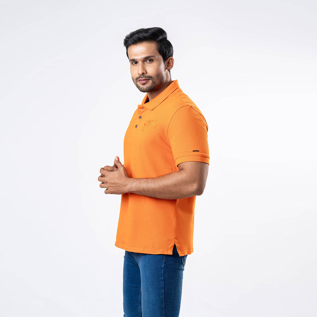 Men's Regular Fit Polo - Orange