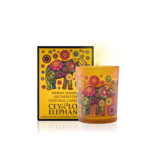 Ceylon Elephant Neroli Jasmine - Aromaveda Natural Candle 50g