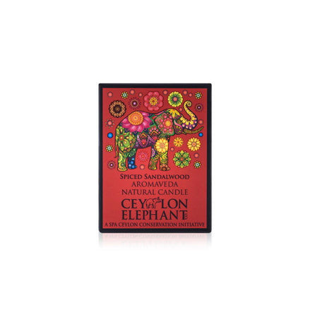 Ceylon Elephant Spiced Sandalwood - Aromaveda Natural Candle 50g