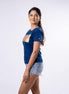 Ladies' Signature Gold Print Crew Neck - Navy