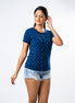 Ladie's Multitude Printed Crew Neck - Navy