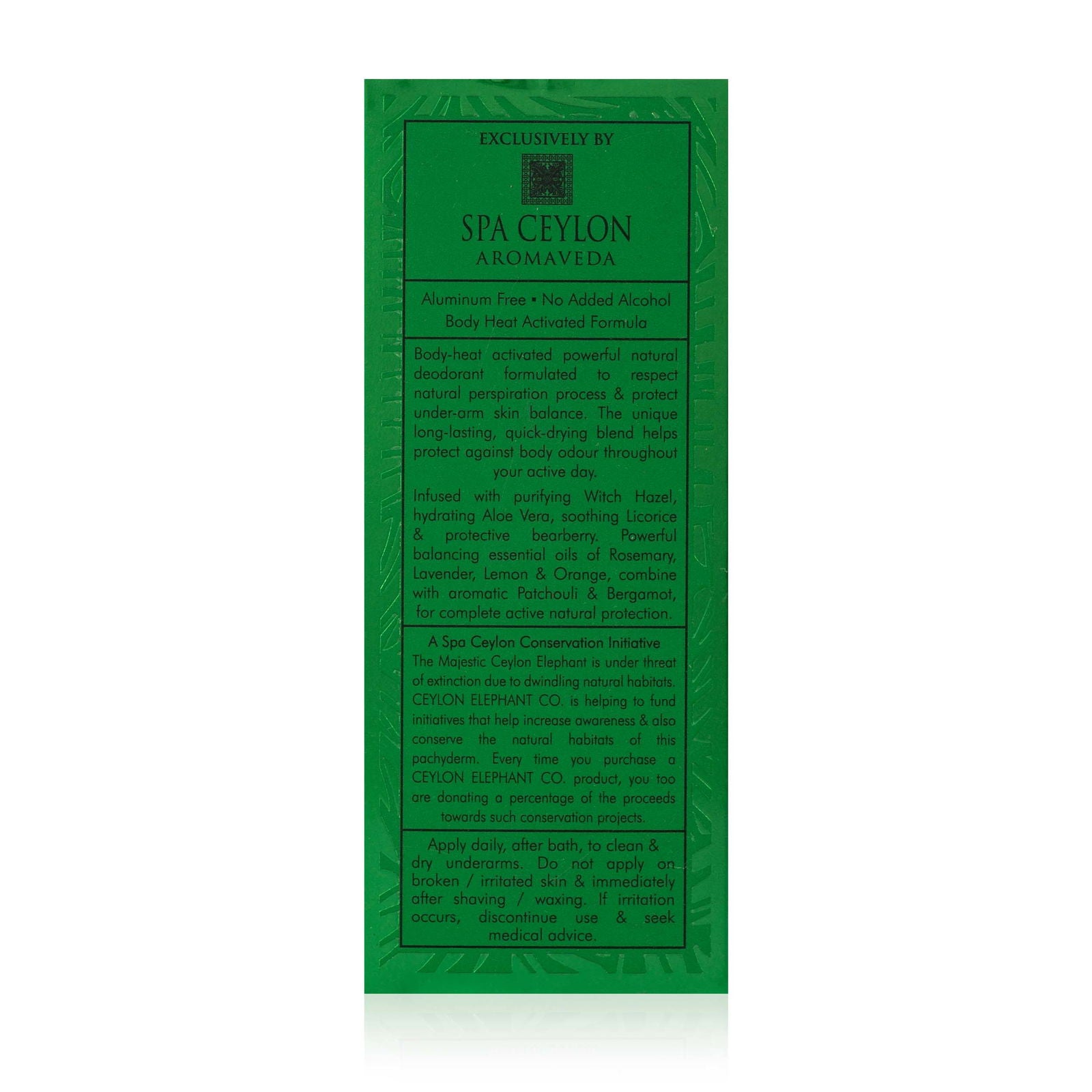 Forest Escape - Ceylon Elephant - Active Natural Deodorant for Men - 60ml