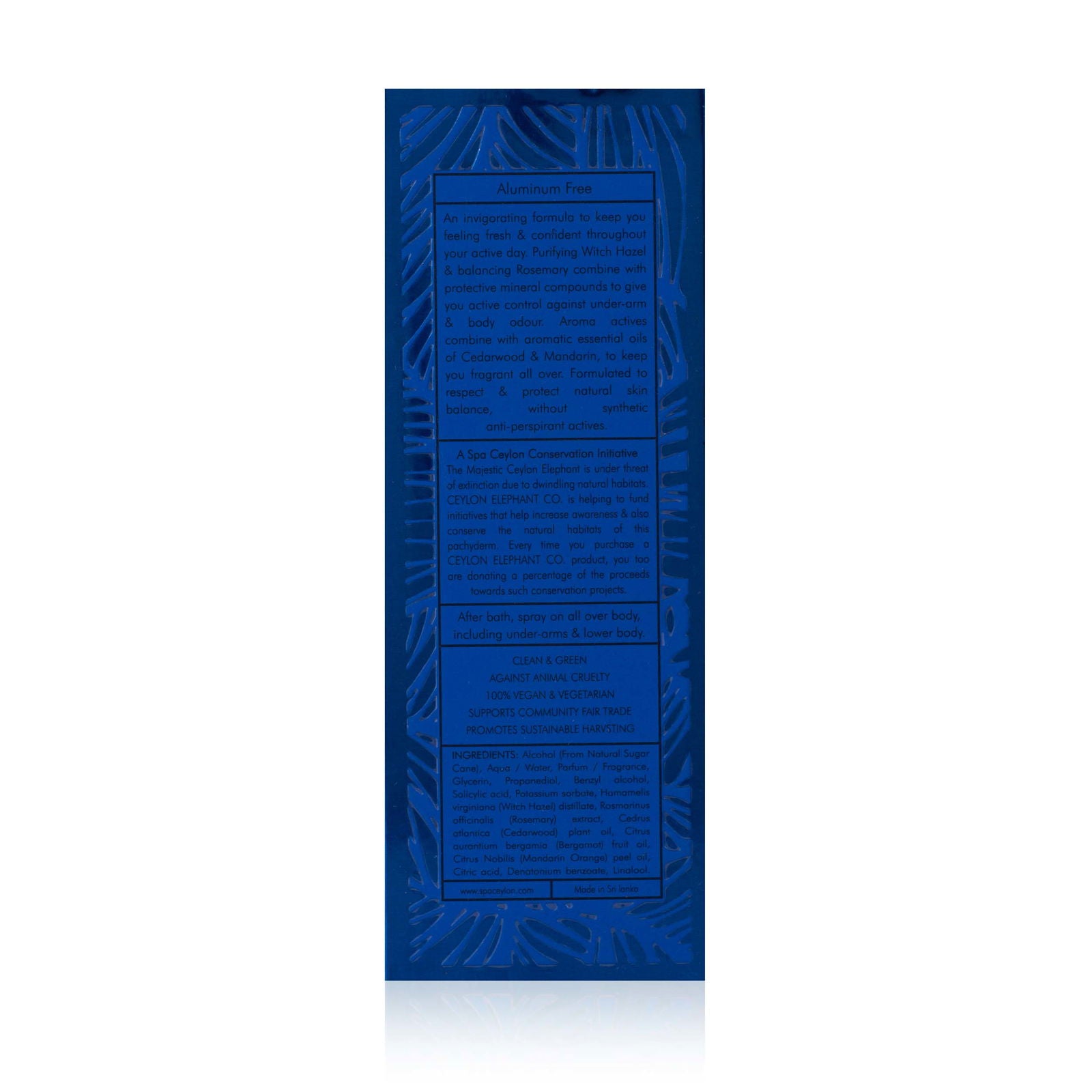 Forest Tribe - Ceylon Elephant - Men's Deo Active Perfumed Body Spray - 100ml