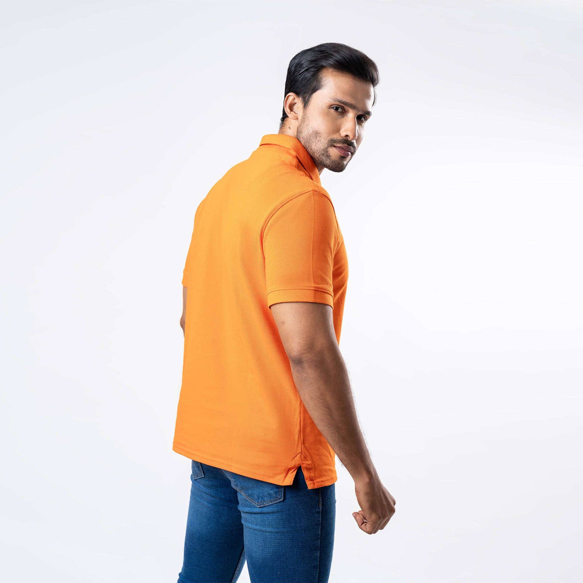 Men's Regular Fit Polo - Orange