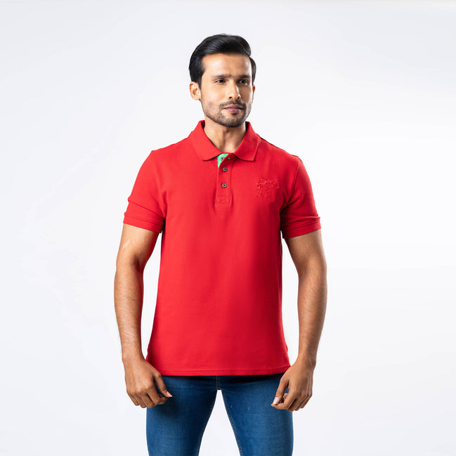 Men's Regular Fit Polo - Red