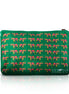 Ceylon Elephant Green B Large Velvet Wellness Bag