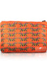 Ceylon Elephant Orange B Large Velvet Wellness Bag