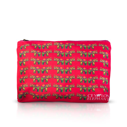 Ceylon Elephant Red B Large Velvet Wellness Bag