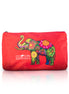 Ceylon Elephant Red A Small Velvet Wellness Bag
