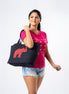 Multitude Printed Canvas Tote Bag - Black