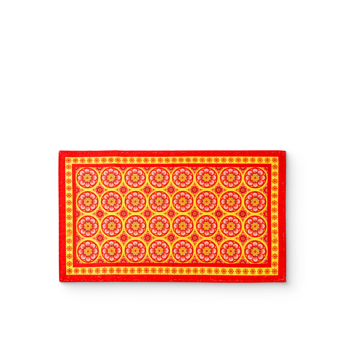 Cardamom Rose - Vintage Hand Towel Printed 68cmx40cm