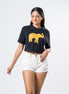 Ladie's Single Jersey Crop Top - Black